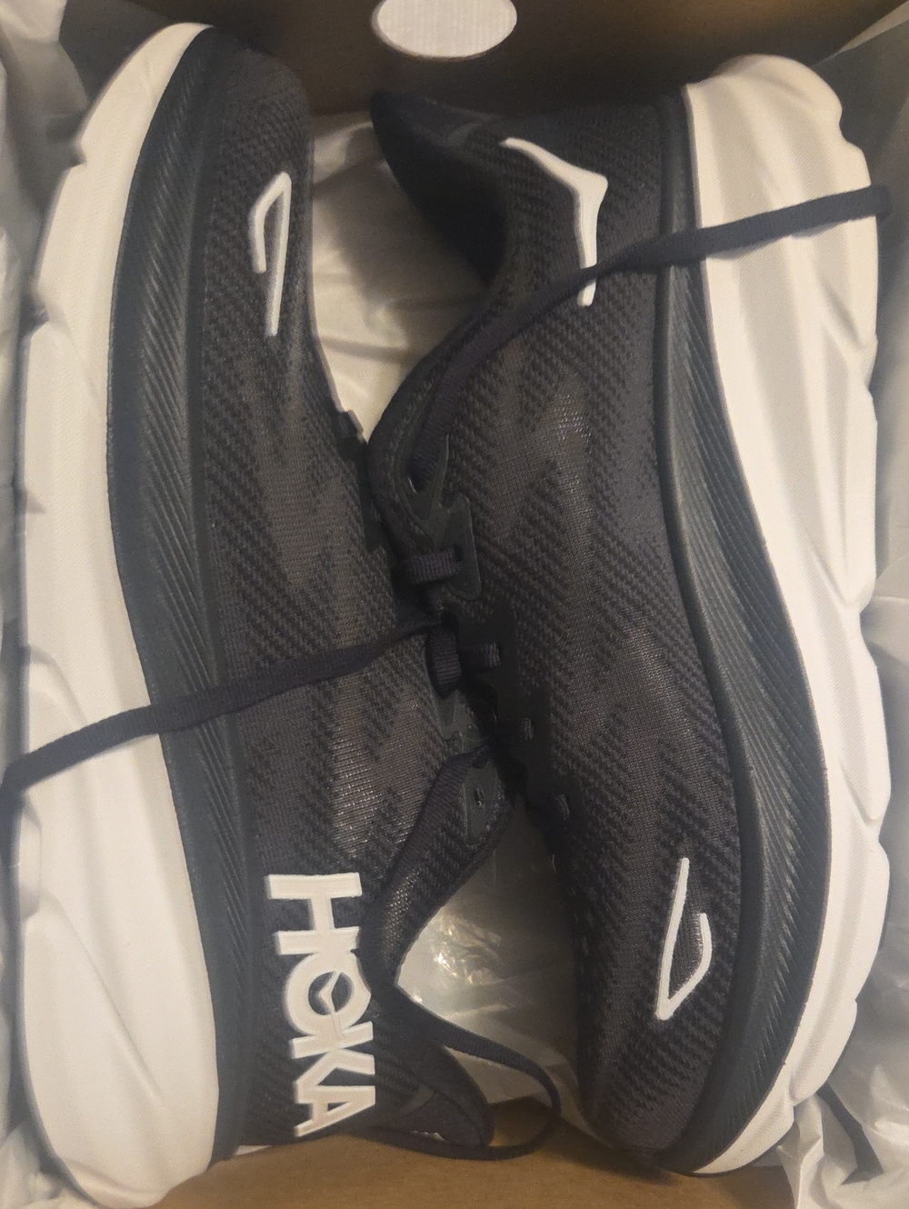 Hoka Men's Navy and White Road Running Shoes